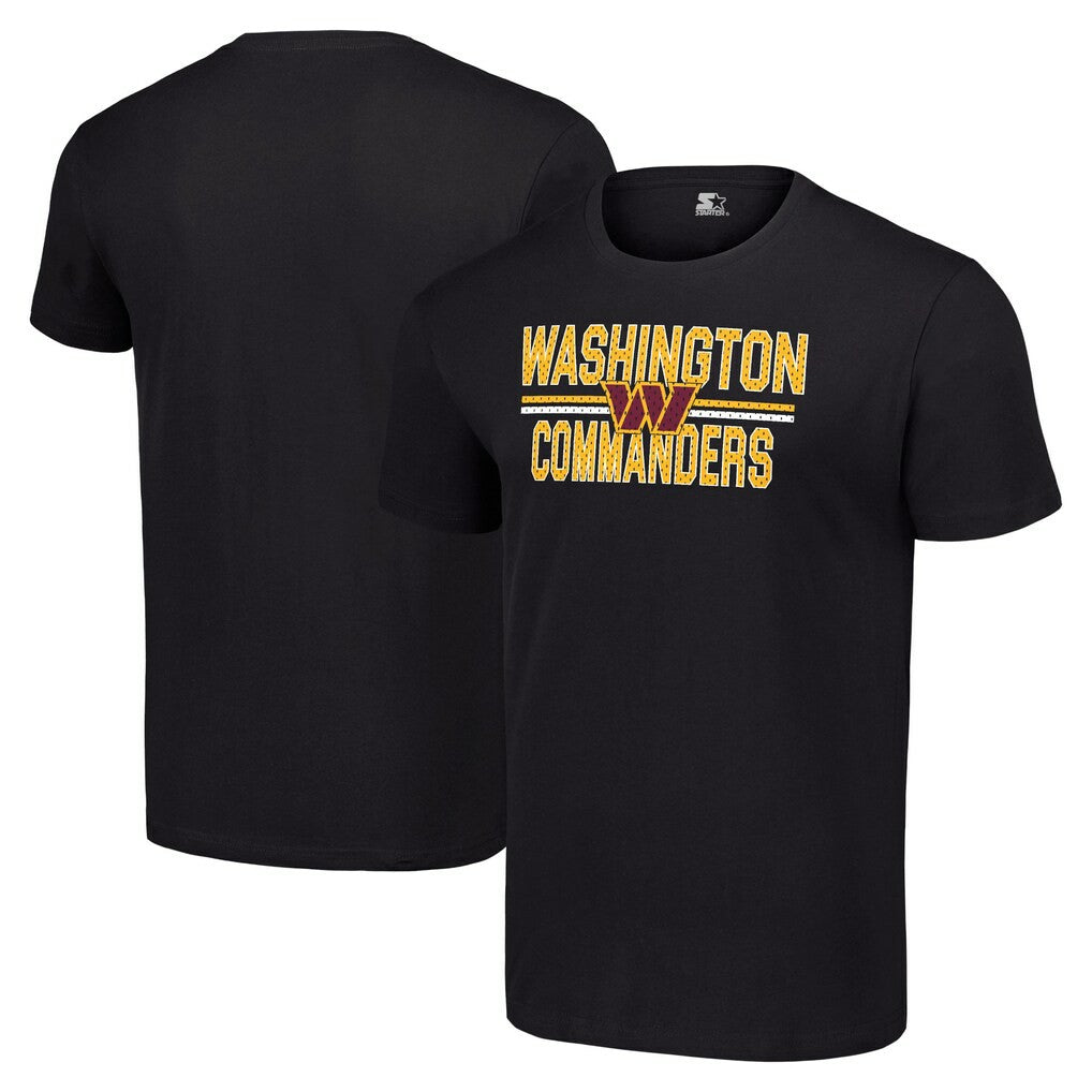 Washington Commanders Starter Team Mesh Print Graphic T-Shirt Black | NFL