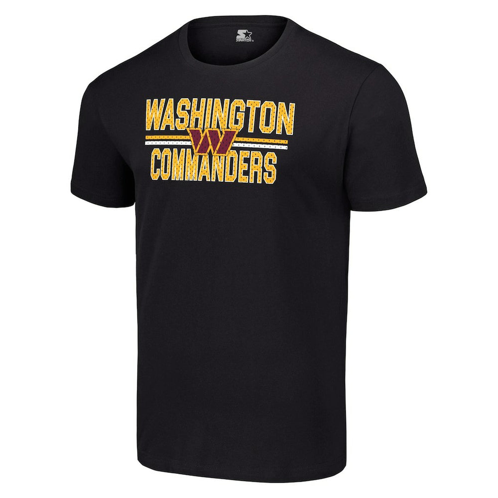 Washington Commanders Starter Team Mesh Print Graphic T-Shirt Black | NFL