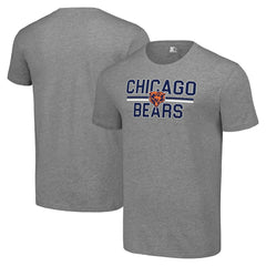 Chicago Bears Starter Team Mesh Print Graphic T-Shirt Heather Gray | NFL