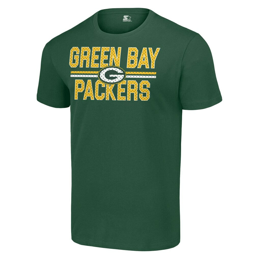Green Bay Packers Starter Team Mesh Print Graphic T-Shirt Green | NFL