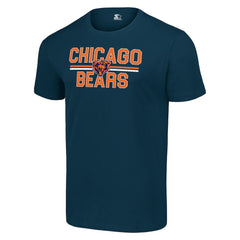 Chicago Bears Starter Team Mesh Print Graphic T-Shirt Navy | NFL