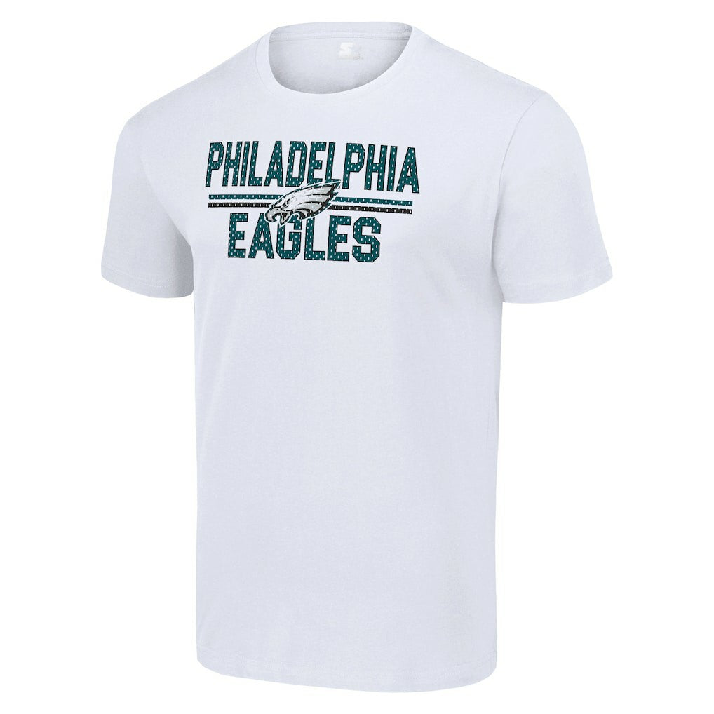 Philadelphia Eagles Starter Team Mesh Print Graphic T-Shirt White | NFL