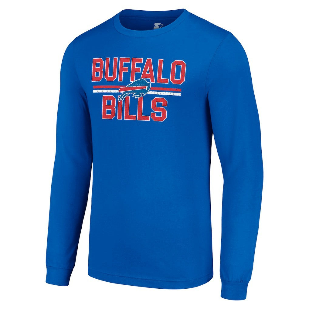 Buffalo Bills Starter Team Mesh Print Graphic Long Sleeve T-Shirt Royal | NFL