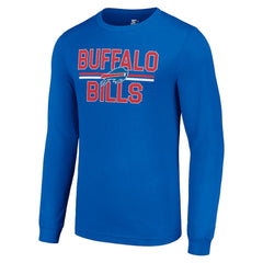 Buffalo Bills Starter Team Mesh Print Graphic Long Sleeve T-Shirt Royal | NFL
