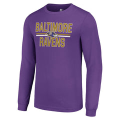Baltimore Ravens Starter Team Mesh Print Graphic Long Sleeve T-Shirt Purple | NFL