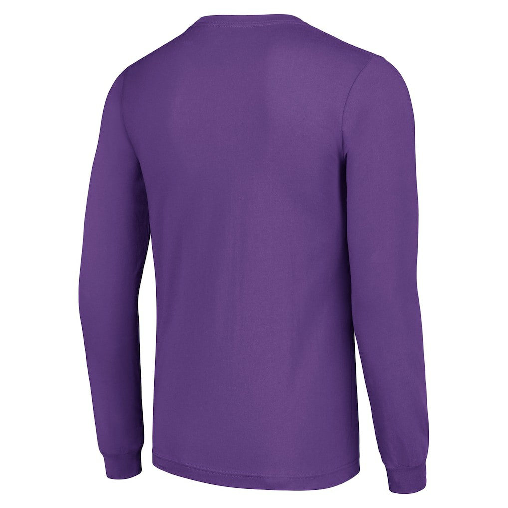 Baltimore Ravens Starter Team Mesh Print Graphic Long Sleeve T-Shirt Purple | NFL