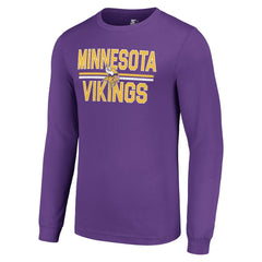 Minnesota Vikings Starter Team Mesh Print Graphic Long Sleeve T-Shirt Purple | NFL