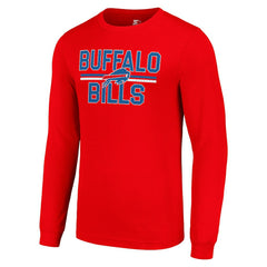 Buffalo Bills Starter Team Mesh Print Graphic Long Sleeve T-Shirt Red | NFL