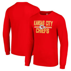 Kansas City Chiefs Starter Team Mesh Print Graphic Long Sleeve T-Shirt Red | NFL