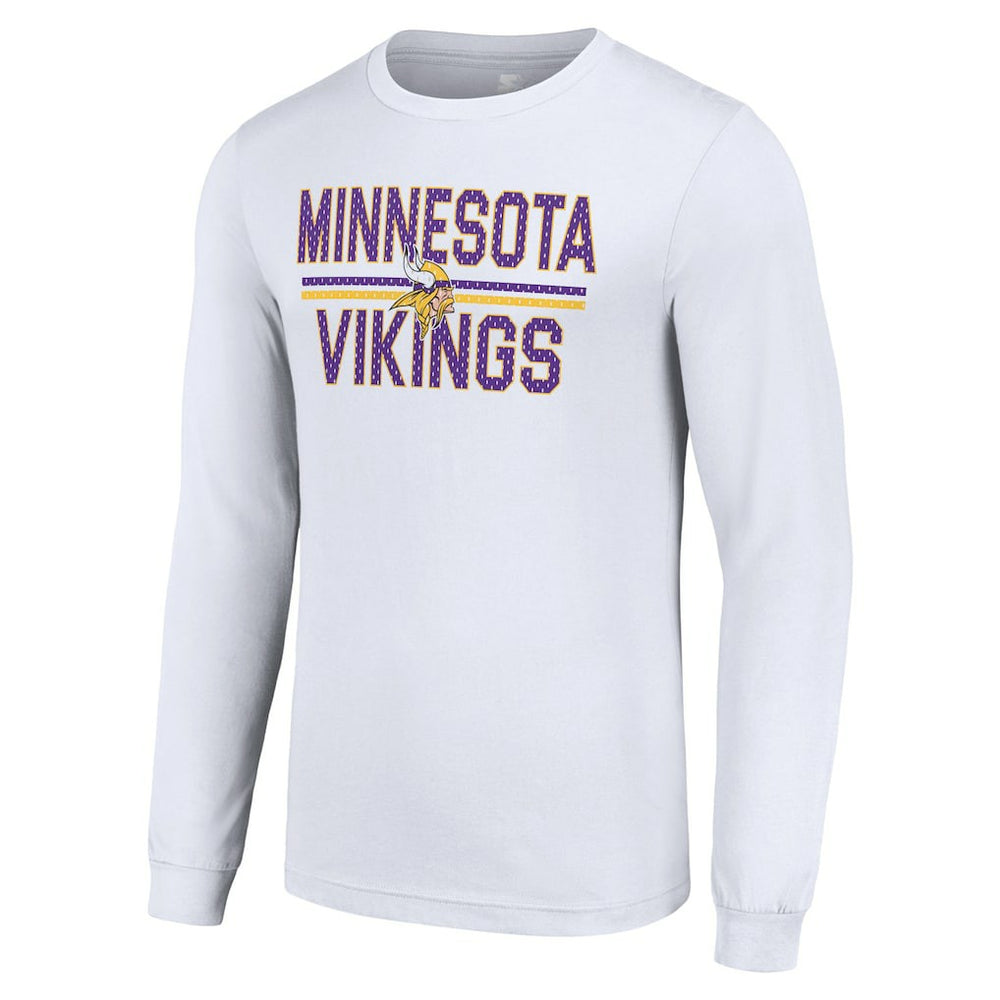 Minnesota Vikings Starter Team Mesh Print Graphic Long Sleeve T-Shirt White | NFL