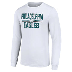 Philadelphia Eagles Starter Team Mesh Print Graphic Long Sleeve T-Shirt White | NFL