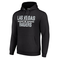 Las Vegas Raiders Starter Unisex Team Mesh Print Graphic Tri-Blend Pullover Hoodie Black | NFL