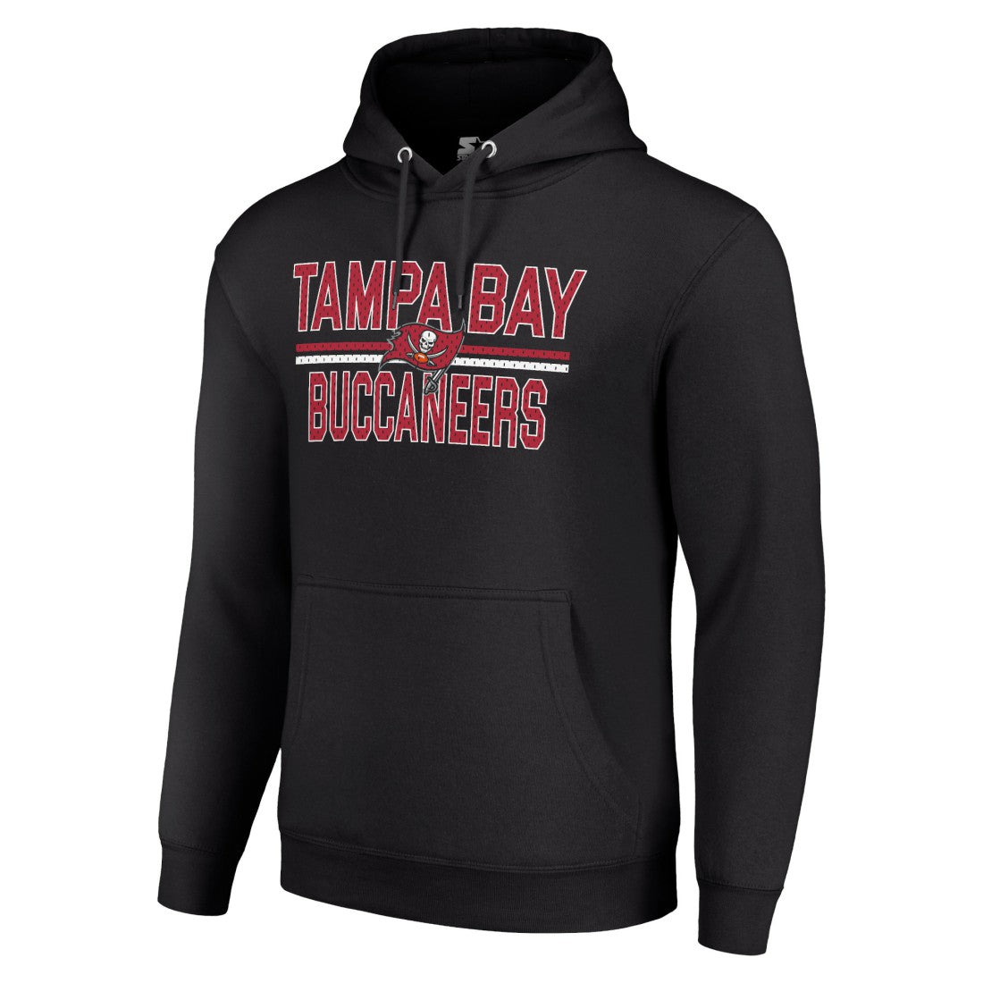 Tampa Bay Buccaneers Starter Unisex Team Mesh Print Graphic Tri-Blend Pullover Hoodie Black | NFL