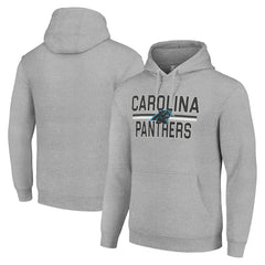 Carolina Panthers Starter Unisex Team Mesh Print Graphic Tri-Blend Pullover Hoodie Heather Gray | NFL
