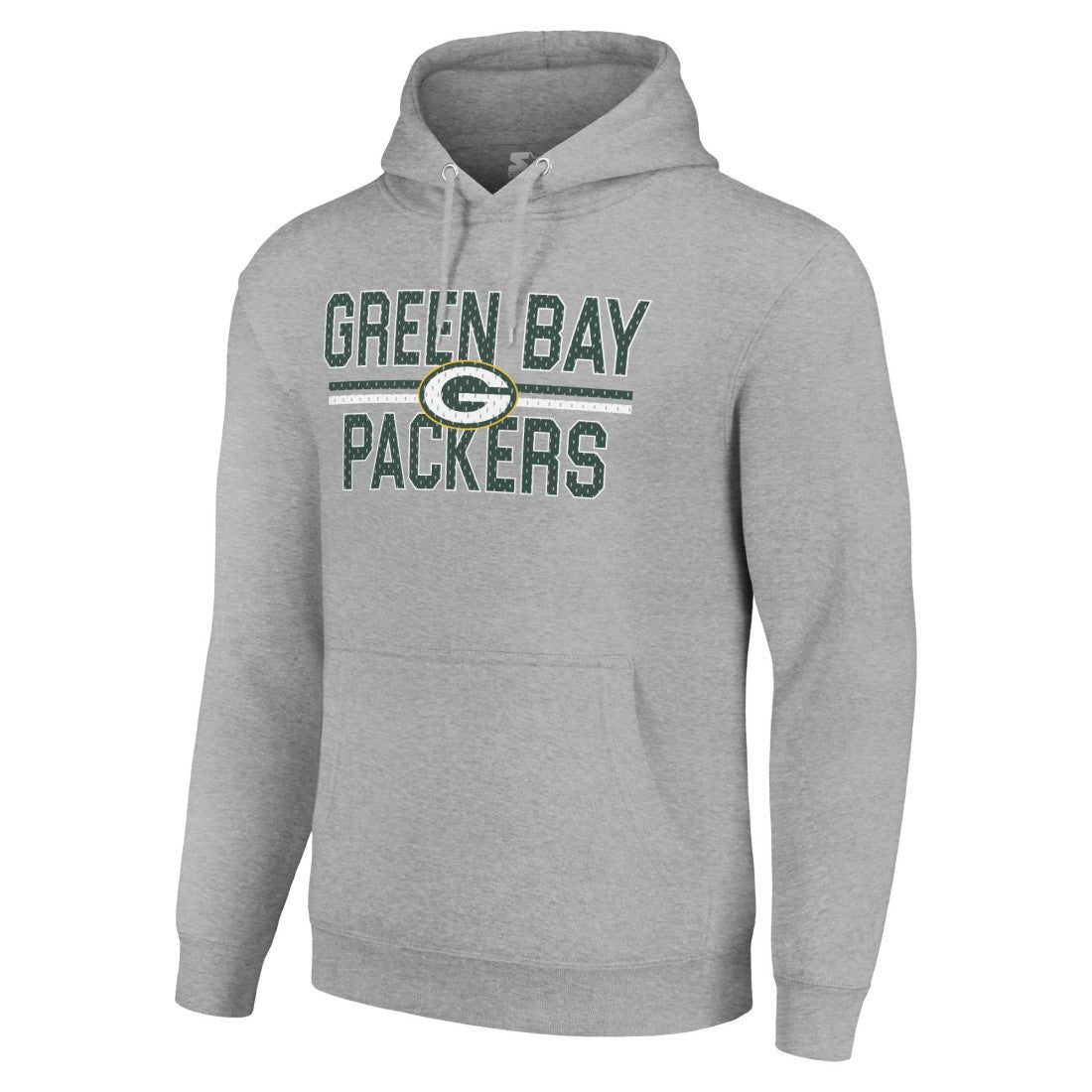 Green Bay Packers Starter Unisex Team Mesh Print Graphic Tri-Blend Pullover Hoodie Heather Gray | NFL