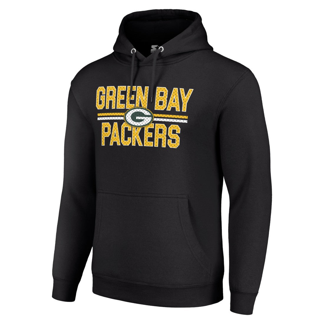 Green Bay Packers Starter Unisex Team Mesh Print Graphic Tri-Blend Pullover Hoodie Black | NFL