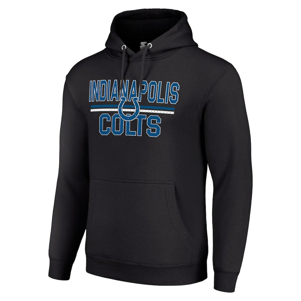 Indianapolis Colts Starter Unisex Team Mesh Print Graphic Tri-Blend Pullover Hoodie Black | NFL