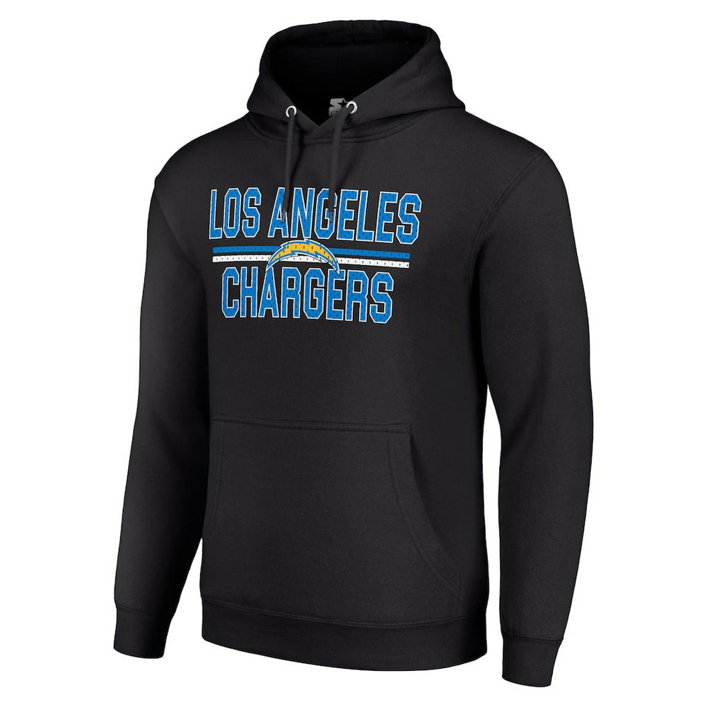 Los Angeles Chargers Starter Unisex Team Mesh Print Graphic Tri-Blend Pullover Hoodie Black | NFL