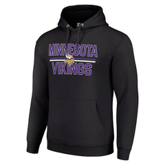 Minnesota Vikings Starter Unisex Team Mesh Print Graphic Tri-Blend Pullover Hoodie Black | NFL