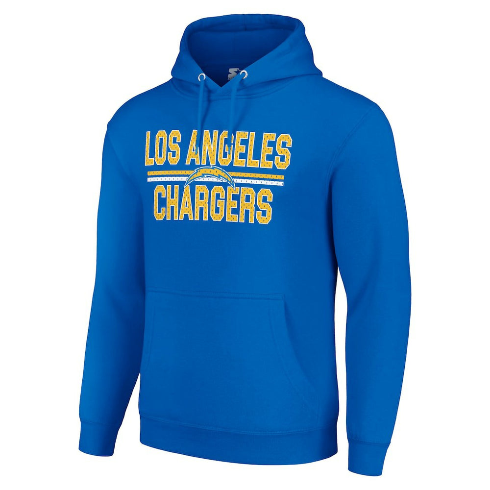 Los Angeles Chargers Starter Unisex Team Mesh Print Graphic Tri-Blend Pullover Hoodie Royal | NFL