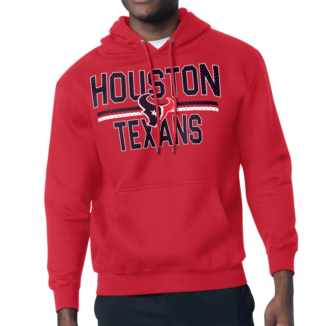 Houston Texans Starter Unisex Team Mesh Print Graphic Tri-Blend Pullover Hoodie Red | NFL