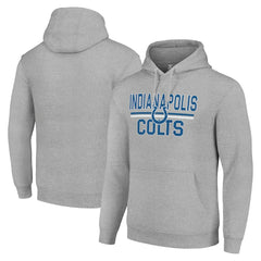Indianapolis Colts Starter Unisex Team Mesh Print Graphic Tri-Blend Pullover Hoodie Heather Gray | NFL