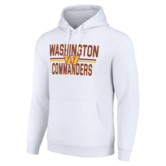 Washington Commanders Starter Unisex Team Mesh Print Graphic Tri-Blend Pullover Hoodie White | NFL