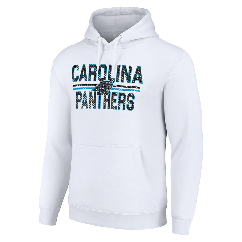 Carolina Panthers Starter Unisex Team Mesh Print Graphic Tri-Blend Pullover Hoodie White | NFL
