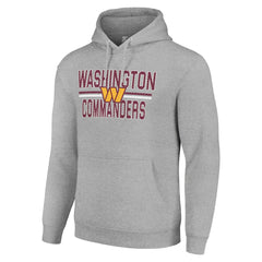 Washington Commanders Starter Unisex Team Mesh Print Graphic Tri-Blend Pullover Hoodie Heather Gray | NFL