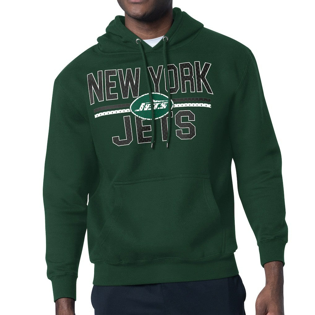 New York Jets Starter Unisex Team Mesh Print Graphic Tri-Blend Pullover Hoodie Green | NFL