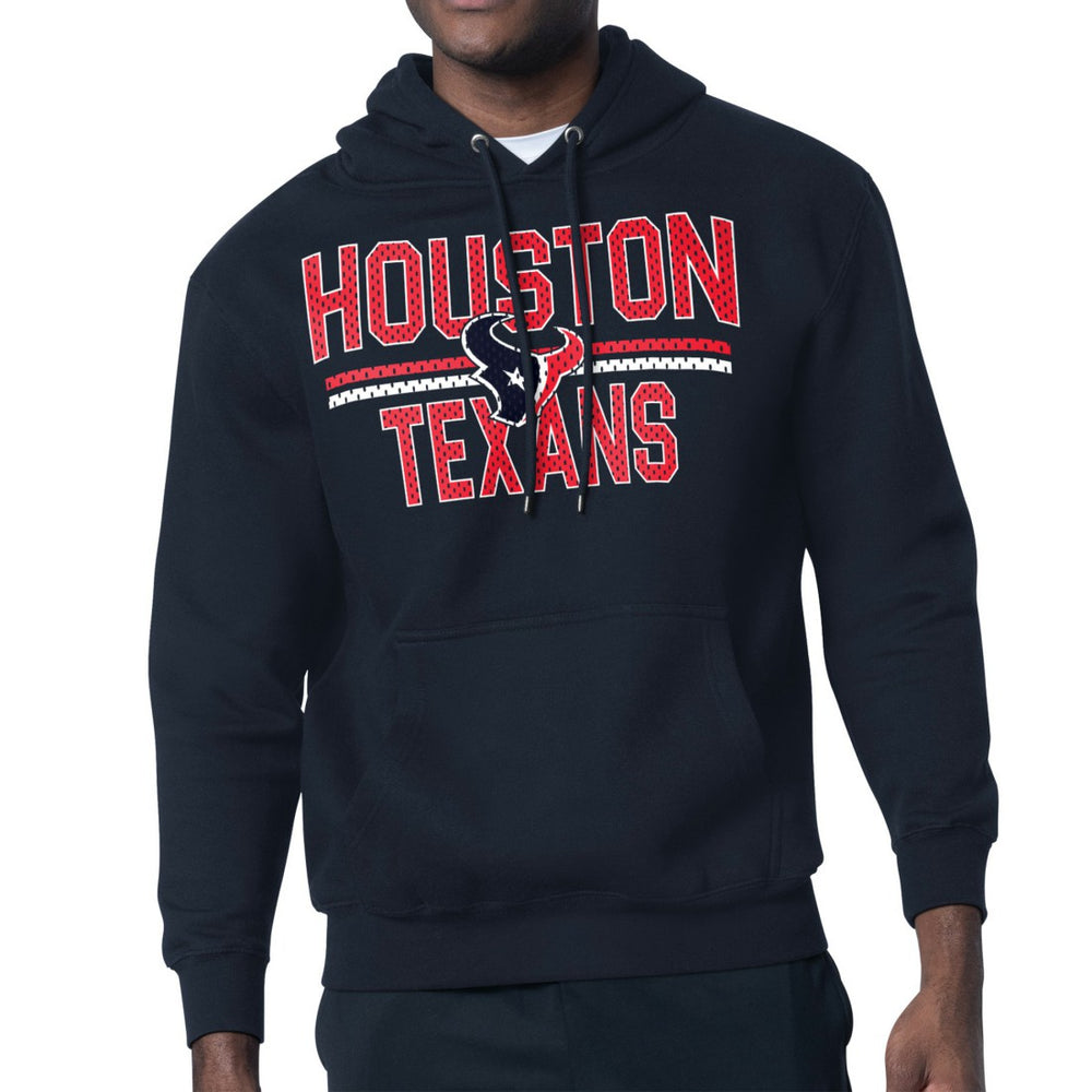 Houston Texans Starter Unisex Team Mesh Print Graphic Tri-Blend Pullover Hoodie Navy | NFL