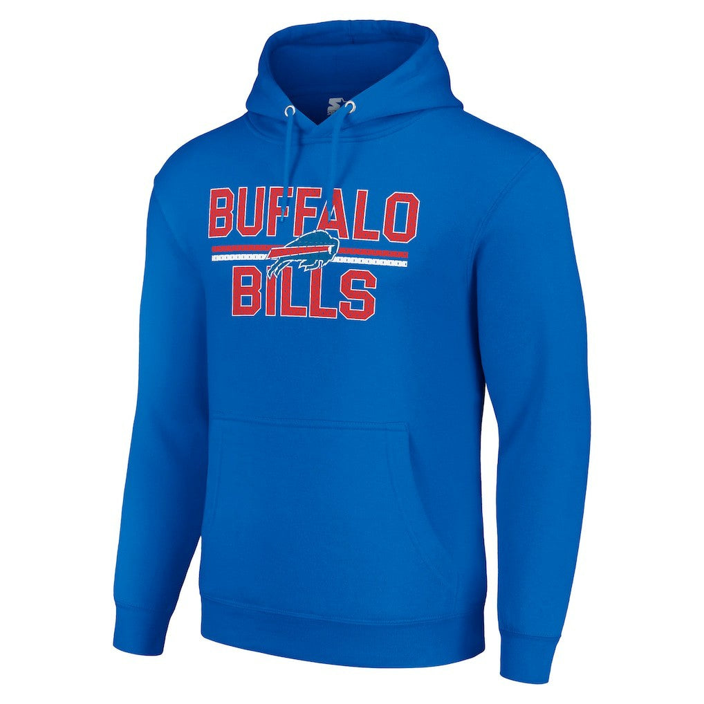 Buffalo Bills Starter Unisex Team Mesh Print Graphic Tri-Blend Pullover Hoodie Royal | NFL
