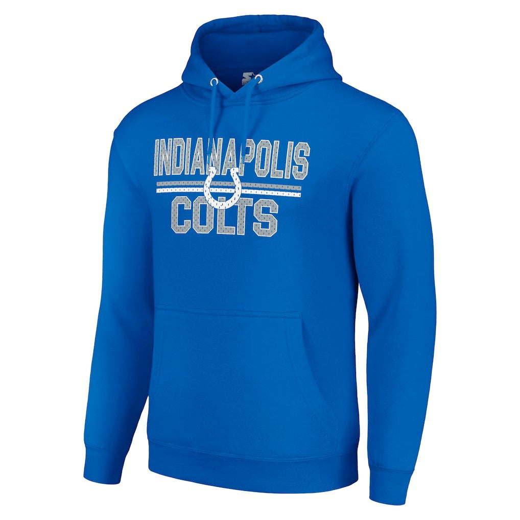 Indianapolis Colts Starter Unisex Team Mesh Print Graphic Tri-Blend Pullover Hoodie Royal | NFL