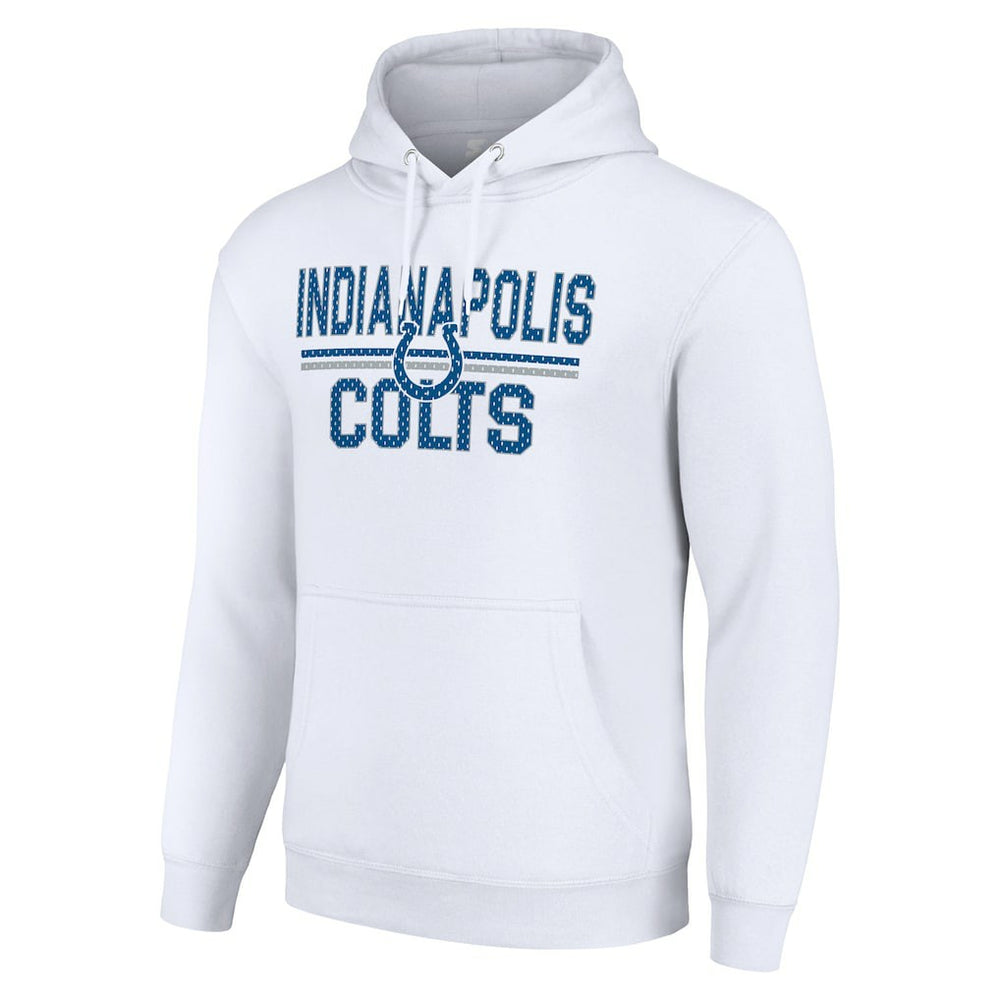 Indianapolis Colts Starter Unisex Team Mesh Print Graphic Tri-Blend Pullover Hoodie White | NFL