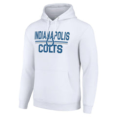 Indianapolis Colts Starter Unisex Team Mesh Print Graphic Tri-Blend Pullover Hoodie White | NFL