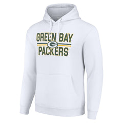 Green Bay Packers Starter Unisex Team Mesh Print Graphic Tri-Blend Pullover Hoodie White | NFL
