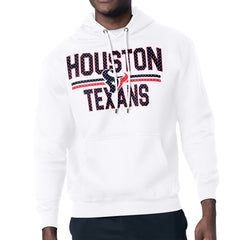 Houston Texans Starter Unisex Team Mesh Print Graphic Tri-Blend Pullover Hoodie White | NFL