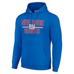 New York Giants Starter Unisex Team Mesh Print Graphic Tri-Blend Pullover Hoodie Royal | NFL
