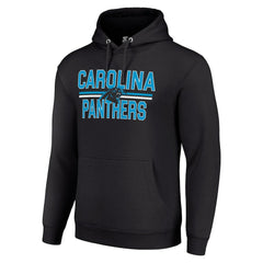 Carolina Panthers Starter Unisex Team Mesh Print Graphic Tri-Blend Pullover Hoodie Black | NFL