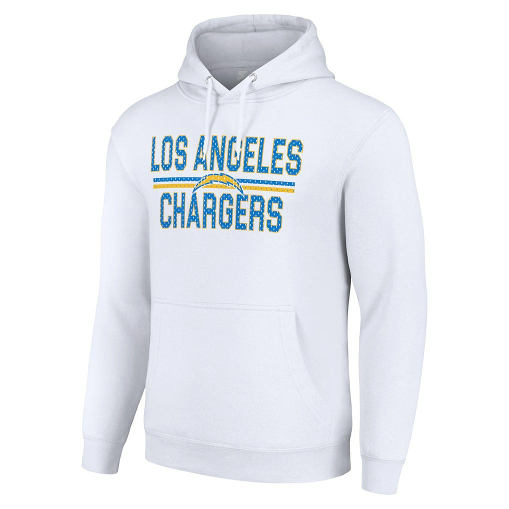 Los Angeles Chargers Starter Unisex Team Mesh Print Graphic Tri-Blend Pullover Hoodie White | NFL