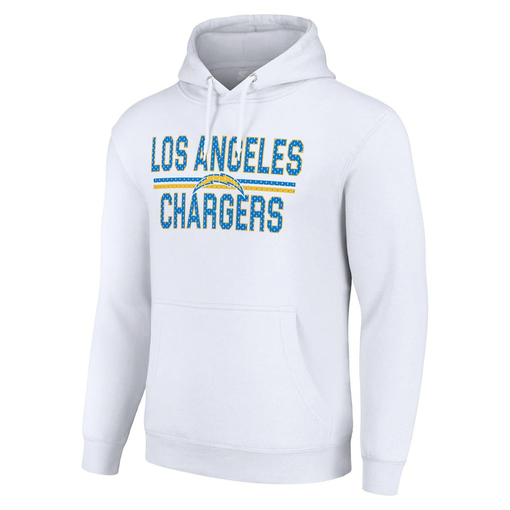 Los Angeles Chargers Starter Unisex Team Mesh Print Graphic Tri-Blend Pullover Hoodie White | NFL