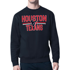Houston Texans Starter Team Mesh Print Graphic Pullover Sweatshirt Navy | NFL