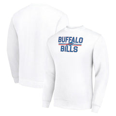 Buffalo Bills Starter Team Mesh Print Graphic Pullover Sweatshirt White | NFL