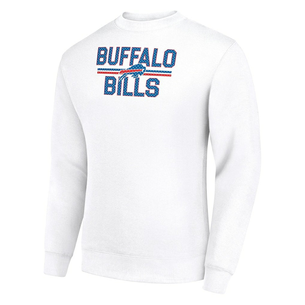 Buffalo Bills Starter Team Mesh Print Graphic Pullover Sweatshirt White | NFL