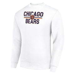 Chicago Bears Starter Team Mesh Print Graphic Pullover Sweatshirt White | NFL