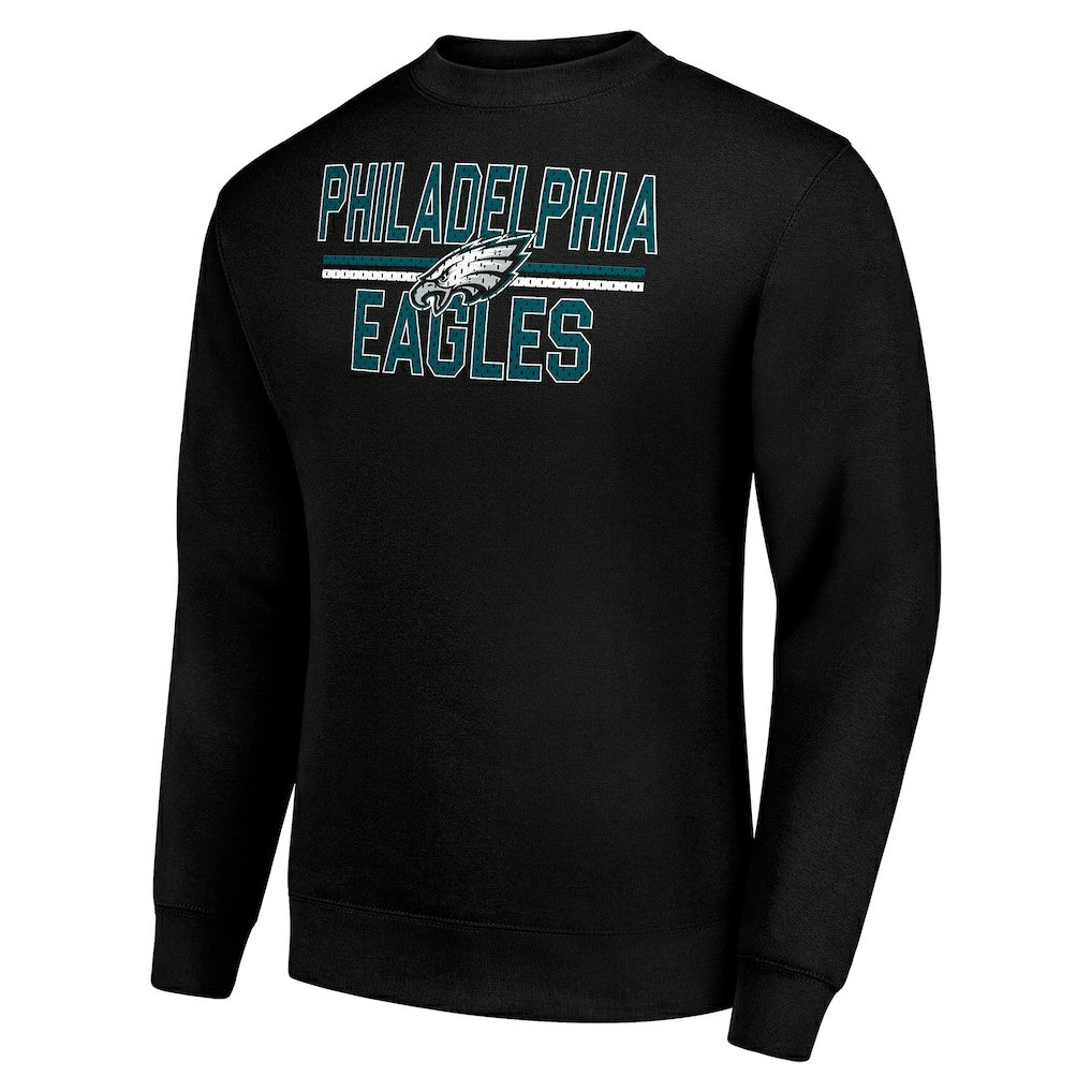 Philadelphia Eagles Starter Team Mesh Print Graphic Pullover Sweatshirt Black | NFL