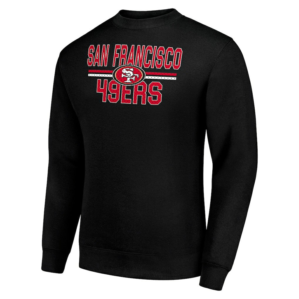 San Francisco 49ers Starter Team Mesh Print Graphic Pullover Sweatshirt Black | NFL