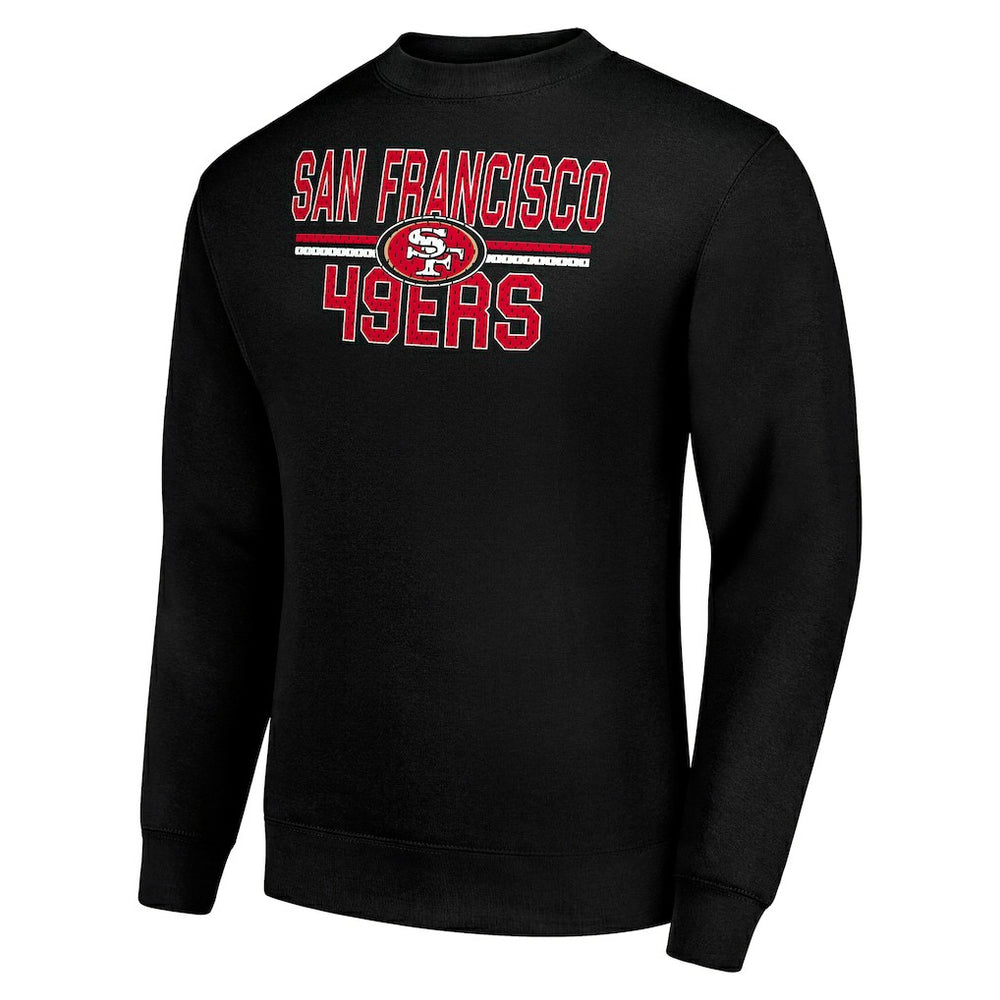 San Francisco 49ers Starter Team Mesh Print Graphic Pullover Sweatshirt Black | NFL