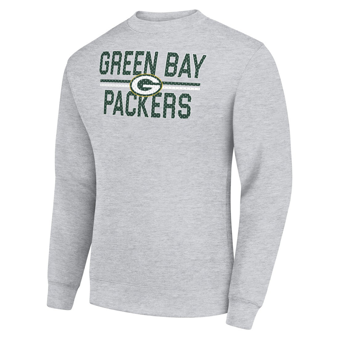 Green Bay Packers Starter Team Mesh Print Graphic Pullover Sweatshirt Heather Gray | NFL