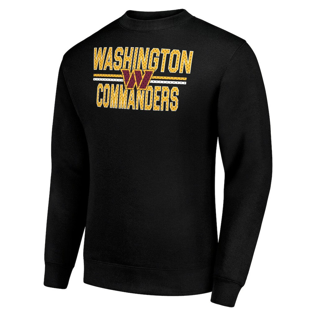 Washington Commanders Starter Team Mesh Print Graphic Pullover Sweatshirt Black | NFL
